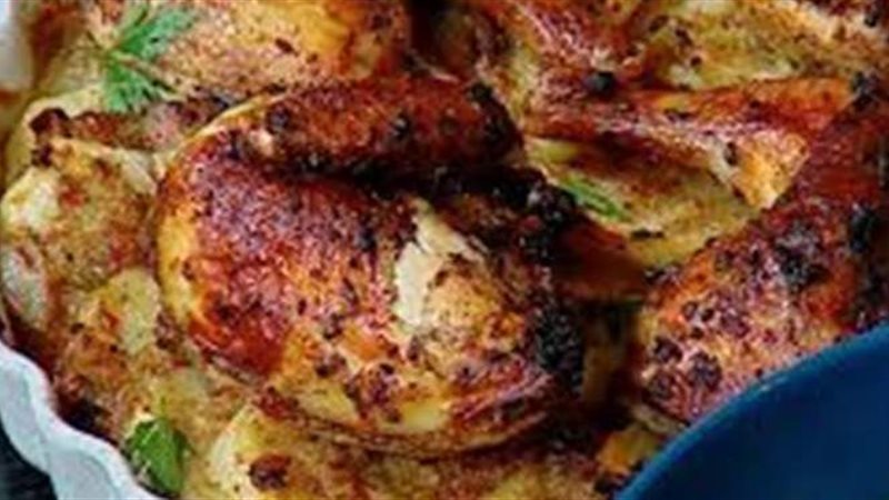 صينية بطاطس بالفراخ