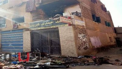 تفحم محتويات شقة سكنية إثر حريق في السنطة دون إصابات