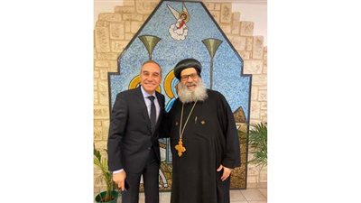 أسقف جنوب فرنسا يستقبل رئيس وفد مصر الدائم لدى الأمم المتحدة