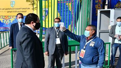 إجراءات احترازية مشددة في الجمعية العمومية لنادي المقاولون | صور