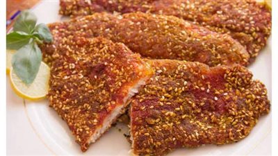 طريقة عمل فيليه السمك المقلى بالسمسم