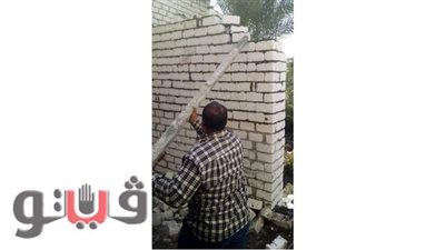 ازالة بناء مخالف بدون ترخيص في المنيا