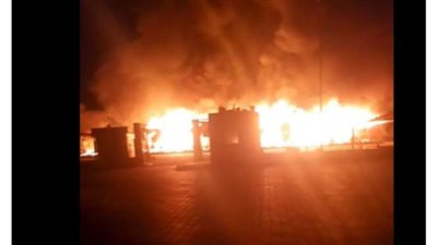 حريق هائل في جهاز مدينة حدائق أكتوبر بالجيزة | فيديو