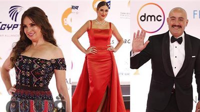 50 صورة ترصد تألق نجوم الفن على السجادة الحمراء في مهرجان القاهرة السينمائي