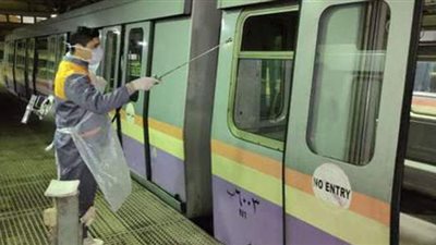 المترو يعقم القطارات والمحطات بعد ارتفاع الإصابات بكورونا