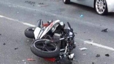 إصابة شخصين في انقلاب موتوسيكل على محور الشهيد باسم فكري بقنا