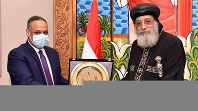 البابا تواضروس يستقبل رئيس أكاديمية البحث العلمي بالمقر البابوي