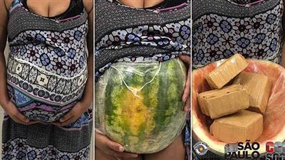 وضعت بطيخة على بطنها.. القبض على برازيلية ادعت الحمل لتهريب الكوكايين