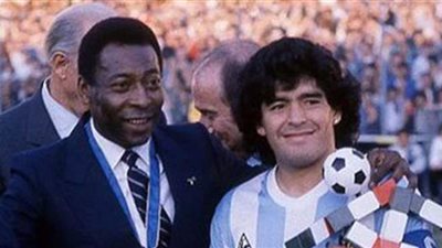 رسالة مؤثرة من بيليه بعد أسبوع من رحيل مارادونا