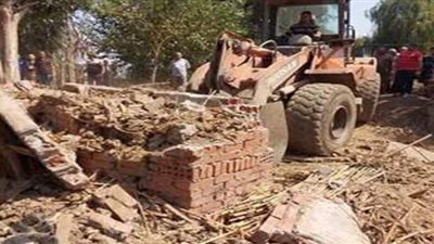 إزالة فورية لـ 89  تعديا على الأراضي الزراعية بالمنوفية