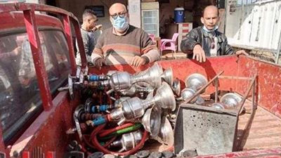 مصادرة ٣٠ شيشة من مقاهي مخالفة في بلبيس