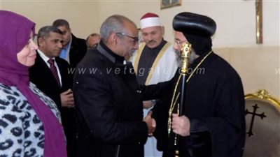 رئيس مدينة ميت غمر ونواب البرلمان يهنئون الأقباط بعيد الميلاد المجيد | صور