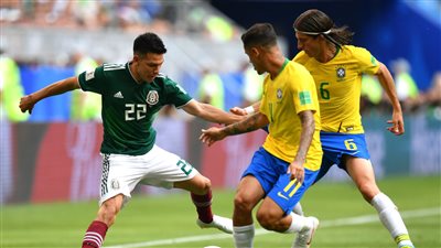 إحصائيات الشوط الأول من المكسيك والبرازيل