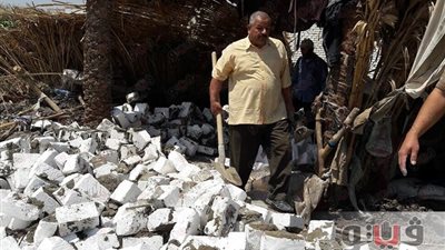 بالصور.. إزالة 3 حالات تعديات في إهناسيا ببني سويف