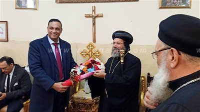 مطرانية ميت غمر تستقبل المهنئين بعيد الميلاد المجيد