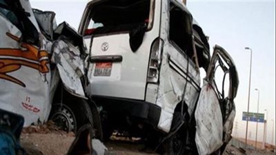 الاستماع لأقوال المصابين في حادث تصادم بطريق دهشور