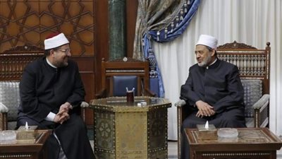 وزير الأوقاف يزور شيخ الأزهر للاطمئنان على صحته