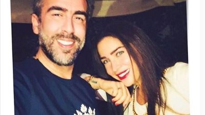 مي عز الدين برفقة المخرج سعيد الماروق من كواليس 