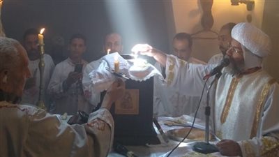 الشمس تتعامد على مذابح كنيسة مارجرجس بالدقهلية في ذكرى وصول جثمانه