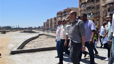 الانتهاء من 60% من كورنيش قناة الاتصال الجديد ببورسعيد (صور)