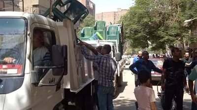 حملة لرفع إشغالات شارع مستشفى الصدر بالعمرانية (صور)