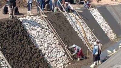 الانتهاء من 70%من أعمال  المرحلة الثانية لتبطين  ترعة زكريا ونزلة الفلاحين