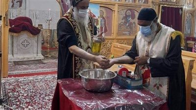 الأنبا بيمن يترأس عشية عيد تكريس كنيسة القديس مار بقطر |صور