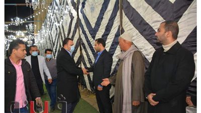 نائب محافظ الدقهلية يؤدي واجب العزاء في النائب فوزي فتي  بمسقط رأسه