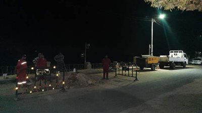 إصلاح تسريب خط الغاز الرئيسي بمدينة إسنا جنوب الأقصر | صور