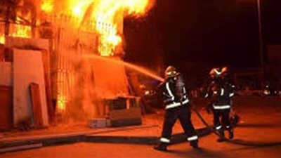 إخماد حريق نشب داخل مستشفى أبو الريش