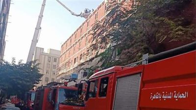 الصورة الأولى لحريق مستشفى أبو الريش | صور