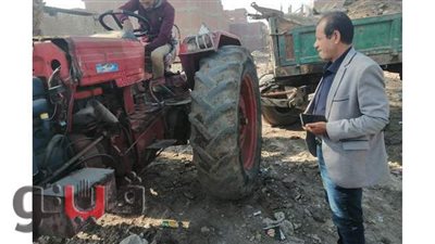 إزالة حالة تعد على أملاك الدولة بعين توني وضبط سيارة مخلفات بالبدرشين | صور