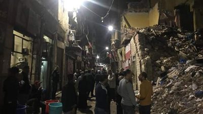 انهيار جزئي لعقار بمنطقة اللبان فى الإسكندرية