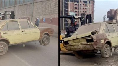 رفع سيارات متهالكة وصيانة أعمدة الإنارة بالعمرانية | صور