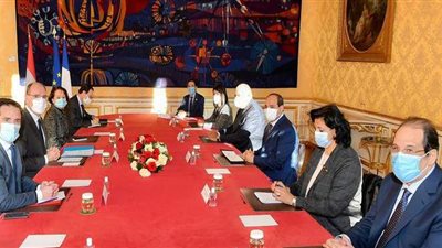 توافق مصري فرنسي على ضرورة تدعيم أركان الدول التي تمر بأزمات وتقوية مؤسساتها الوطنية