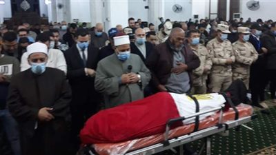 جنازة مهيبة لشهيد الواجب المجند عبد الغني الزيني ببورسعيد | صور