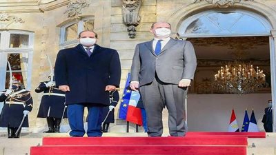 أزمات الشرق الأوسط وتعزيز  العلاقات البرلمانية تتصدر مباحثات السيسي ورئيس الشيوخ الفرنسي