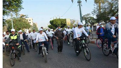 محافظ المنيا يقود ماراثون للدراجات بالتعاون مع هيئة الرقابة الإدارية