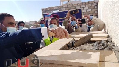 خالد شعيب يضع حجر أساس أول مدرسة يابانية بمطروح| صور