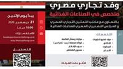 بعثة تجارية افتراضية بين الشركات المصرية المصنعة للأغذية ونظيرتها السعودية