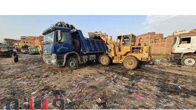 رفع 250 طن قمامة وتركيب شبكات حماية للصرف الصحي بجنوب الجيزة