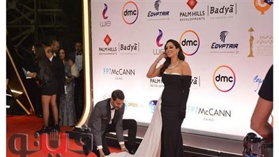 محمد فراج وبسنت شوقي يلفتان الأنظار بمهرجان القاهرة السينمائي | صور