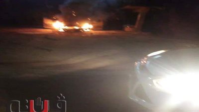 تفحم سيارة ملاكي بسبب ماس كهربائى في الغربية | صور