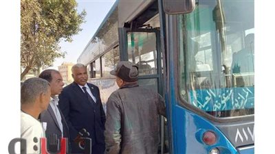 تدشين خط نقل عام من العياط إلى جامعة القاهرة | صور