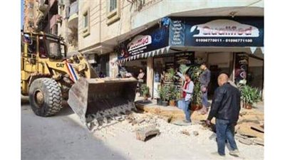 استكمال تركيب البلدورات الخرسانية في حملة بحي العمرانية |صور