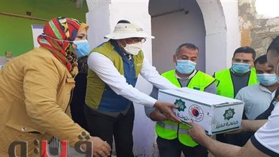 وكالة كورية توزع سلعا غذائية ولحوما على 520 أسرة فقيرة ببني سويف