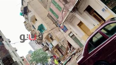 انهيار عقارين بمنطقة الجمرك في الإسكندرية