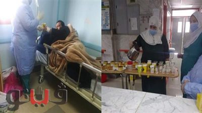 «كيك ومشروب ساخن».. فطار مصابي كورونا بعزل التأمين الصحي ببني سويف