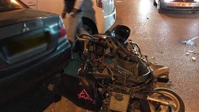 إصابة شخصين في حادث تصادم سيارة ودراجة نارية بالدقهلية