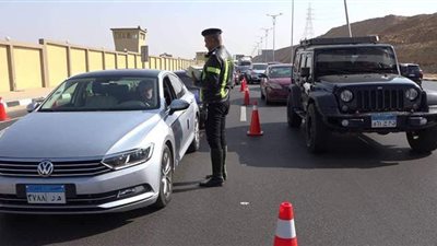 انتظام حركة المرور أعلى الطريق الدائرى وإسكندرية الزراعى